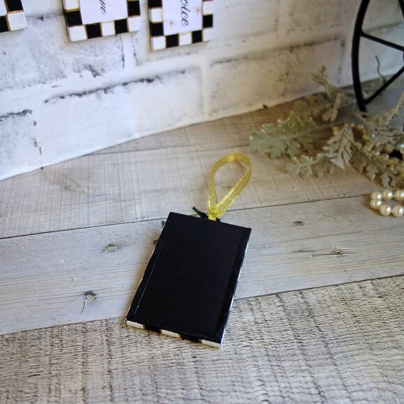 Checked Ornament Set of 9 Buffalo Check Ornaments Courtly Christmas Decor - Picture 5 of 6